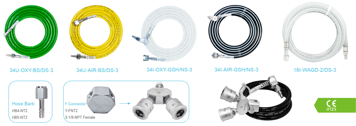 Medical Hoses with Adapters